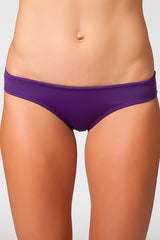 drawstring shirred bikini bottom eggplant purple royal